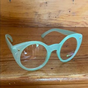 Light blue fashion eyeglasses UV clear lenses NWT